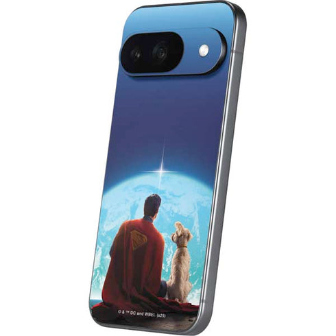 Superman 2025 Superman & Krypto watch the Earth Google Pixel 9 Skin